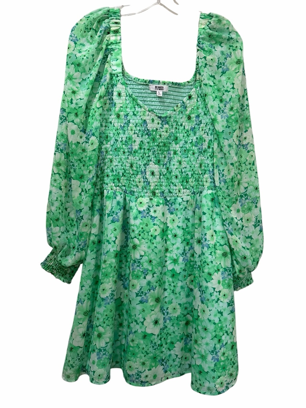 BB Dakota Steve Madden Green Floral Off the Shoulder Mini Dress B8